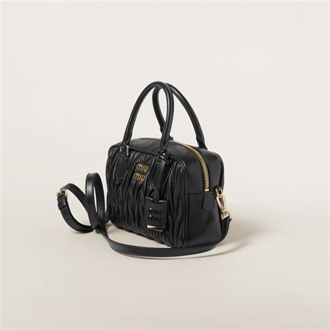 miu miu matelassé leather mini-bag|Black Arcadie Matelassé Nappa Leather Mini.